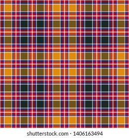 Jacobite Tartan. Seamless pattern for fabric, kilts, skirts, plaids