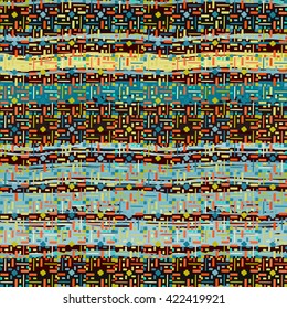 Jacquard fabric seamless pattern. Pixel, jersey print. Abstract background texture, wrapping, wallpaper