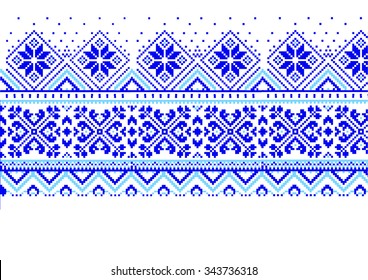 Jacquard Fair Isle Blue And White