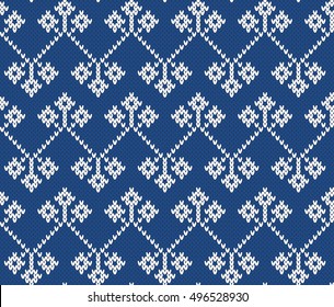 Jacquard Fairisle Wool Seamless Knitting Pattern
