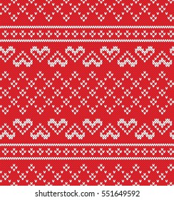 Jacquard Heart Seamless Knitting Pattern