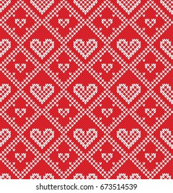 Jacquard Heart Seamless Knitting Pattern
