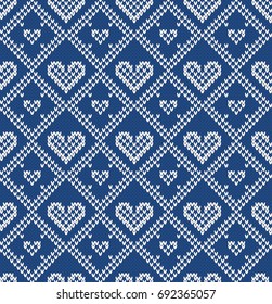 Jacquard Heart Seamless Knitting Pattern