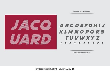 Jacquard Look Alphabet. Editable vector format. Typography for any media. 