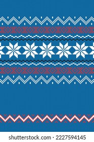 Jacquard sweater pattern for flat knit vector design