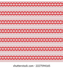 Patrón de suéter Jacquard para diseño vectorial de punto plano
