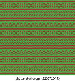 Jacquard-Pullover-Muster für flach gestrichene Pixel-Muster-Vektordesign