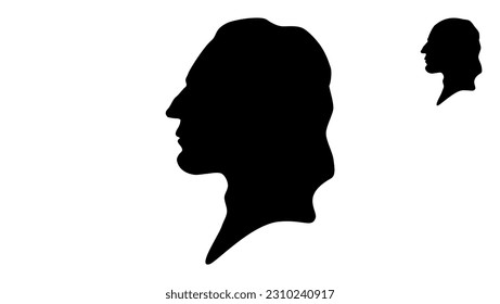 Silhouette Jacques-Louis David, vector de alta calidad