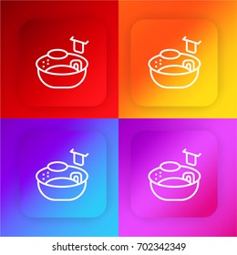 Jacuzzi four color gradient app icon set
