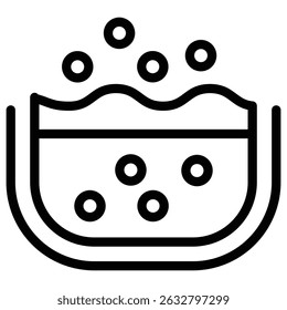 Jacuzzi icon Black and white outline vector