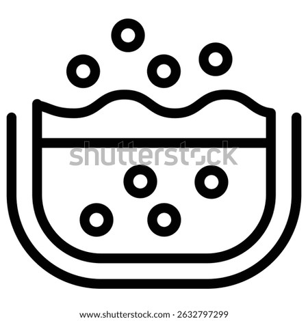 Jacuzzi icon Black and white outline vector