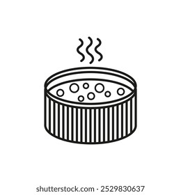 Jacuzzi Symbol flache Linie Symbol-Set.