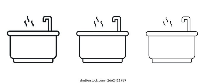 Jacuzzi icon simple line design - Simple Vector Illustration