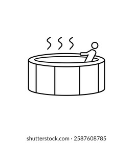 Jacuzzi icon, vector simple Jacuzzi linear illustration for web and app..eps