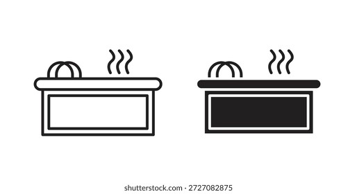 Conjunto de iconos de jacuzzi. Ilustración vectorial de línea simple