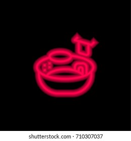 Jacuzzi red glowing neon ui ux icon. Glowing sign logo vector