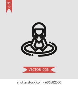  Jacuzzi vector icon, illustration symbol