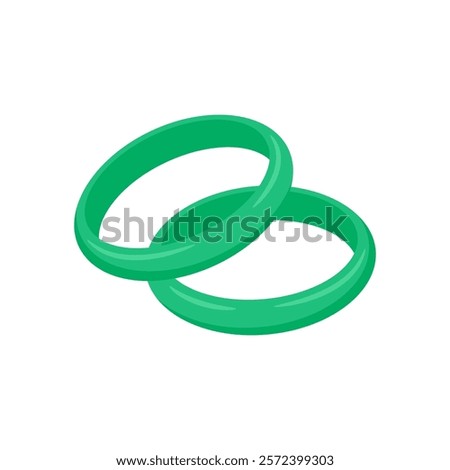 Jade Bangles, China Symbols Vector Illustration