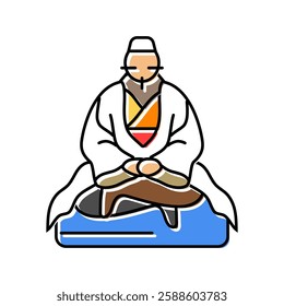 jade emperor taoism color icon vector. jade emperor taoism sign. isolated symbol illustration