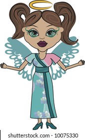 Jade is a fun character illustration of an Asian Angel