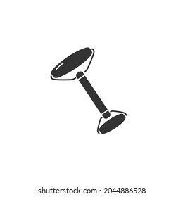Ilustración de icono de roller de cuarzo con masaje jade. Vector