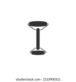 Jade massage nephrite quartz roller icon illustration. Vector flat sign
