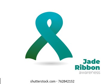 Jade Ribbon Campaign awareness about hepatitis and liver cancer. Vector easy to edit and free to use.