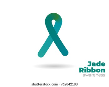 Jade Ribbon Campaign awareness about hepatitis and liver cancer. Vector easy to edit and free to use.