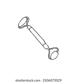 Rodillo de jade dibujado a mano arte de Clip, contorno Vector aislado