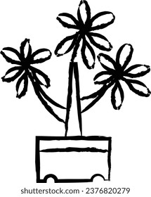 jade tree vector illustration icon