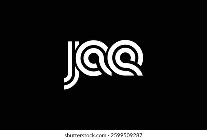 JAE Creative Unique Modern Letter Logo Design. Stylized logo featuring a unique letter design, presenting abstract minimalist aesthetics and modern appeal.