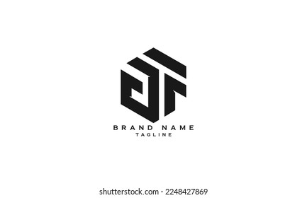 JAF, AF, JF, AT, Abstract initial monogram letter alphabet logo design