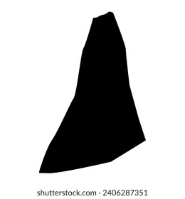 Mapa del distrito de Jafara, división administrativa de Libia. Ilustración vectorial.