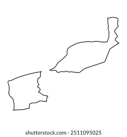 Jafarabad district map, administrative division of Pakistan. Vector illustration.