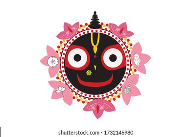 Ilustración gráfica vectorial de Jagannath