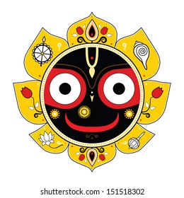 Jagannath. Indian God of the Universe. Lord Jagannatha.