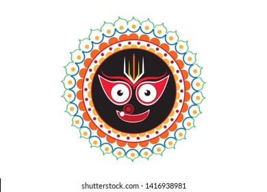 Jagannath puri template vector illustration
