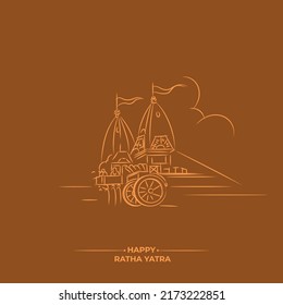 jagannatha ratha yatra vector colour illustration