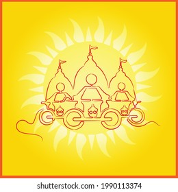 jagannatha ratha yatra vector illudtration