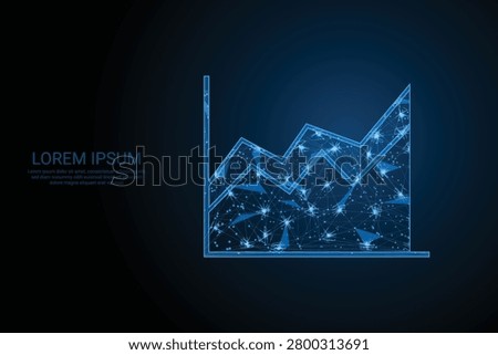 Jagged Blue Line Graph Showing Data Trends for Business Analytics Visualization