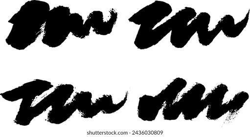 Jagged brush strokes, hand-painted .