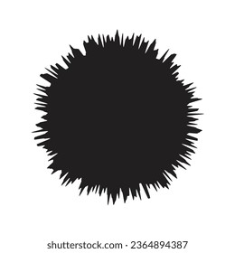 jagged circle abstract shape design.  vector illustration