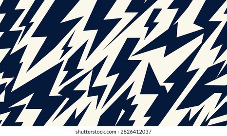 Jagged geometric pattern for aggressive and fast vehicle graphics.