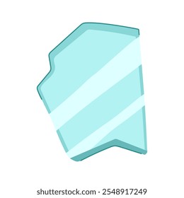jagged glass broken shard cartoon. crack fracture, piece transparent, fragile break jagged glass broken shard sign. isolated symbol vector illustration