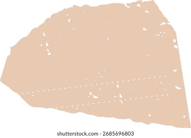 Forma irregular irregular irregular irregular irregular, semelhante a papel rasgado com superfície texturizada. As bordas irregulares e os buracos dispersos criam uma aparência angustiada. Ilustração de vetor de desenhos animados.