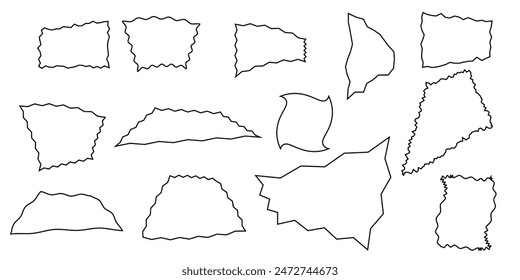 jagged line form,   triangle in black color vector