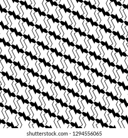 Jagged lines, figures ornament. Zigzag stripes, shapes motif. Ethnic background. Abstract backdrop. Digital paper, textile print, web design. Seamless pattern.