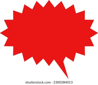 Jagged pop bomb speech bubble illustration