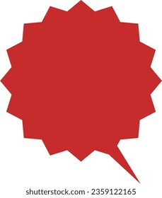 Jagged pop bomb speech bubble illustration