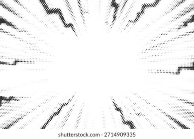 Jagged radial lightning burst background for action graphics, comic posters, dramatic digital branding vector illustration